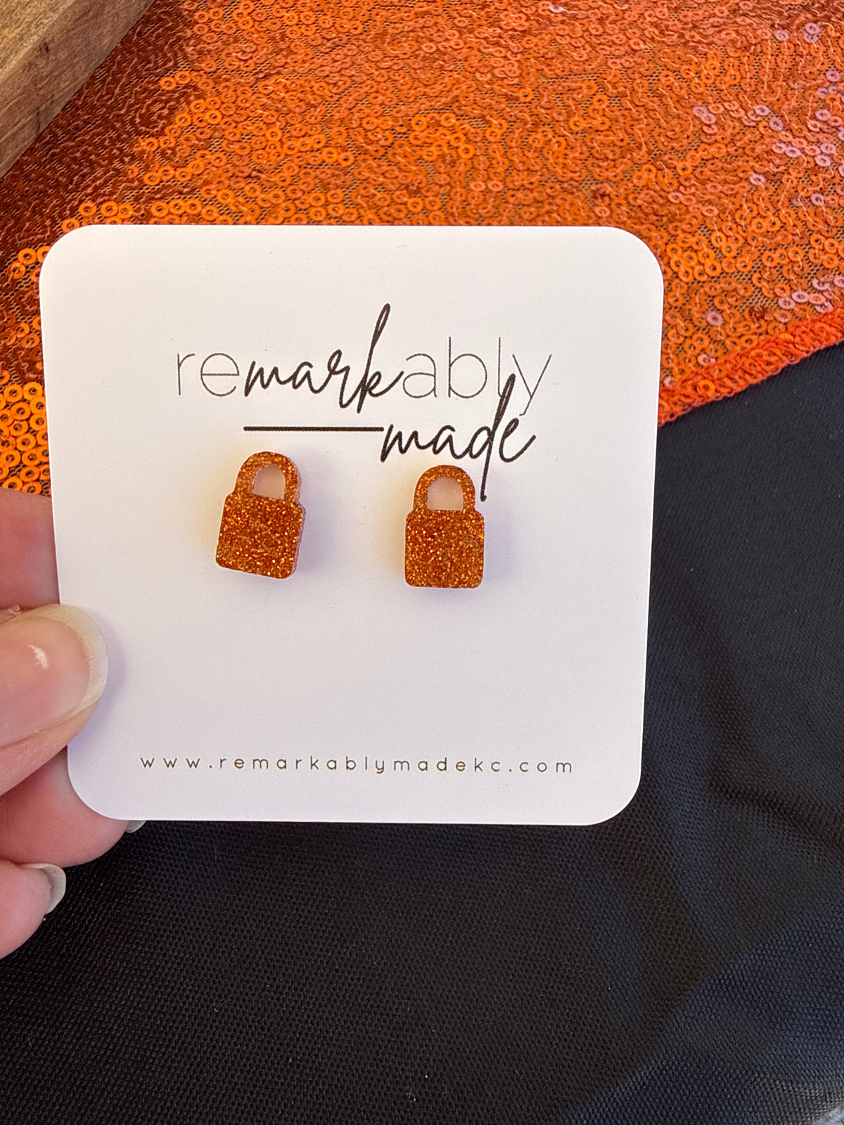 TS Inspired Orange Glitter