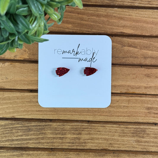 Reg Glitter Arrowhead Earrings