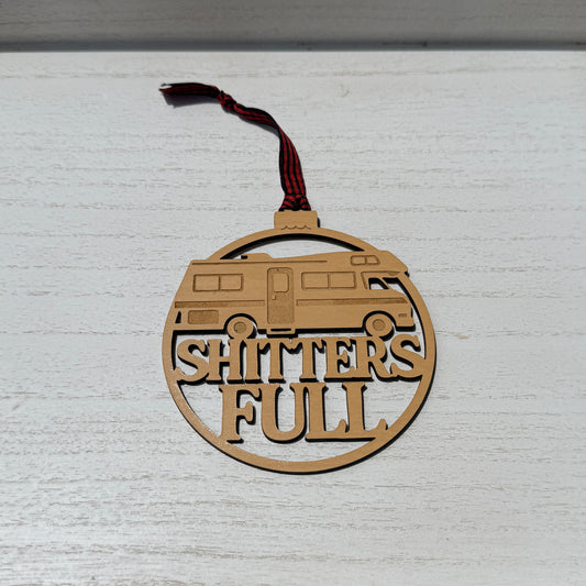 Wooden Shitters Full Ornament