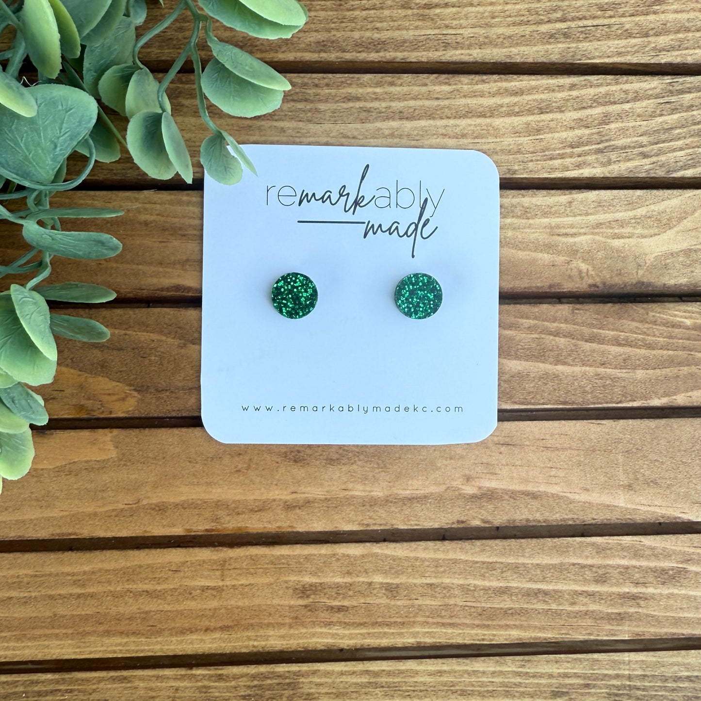 Green glitter acrylic