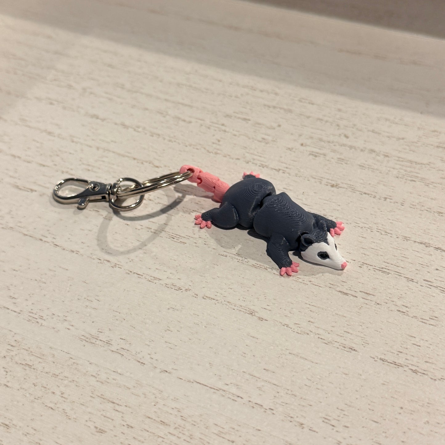 Opossum keychain